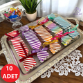 10'lu Bayram Şekeri Şeklinde Hediye Kutusu / 10'lu Set Hediye Kiti / Şeker Şeklinde Dekoratif Hediye ve Şeker Kutusu