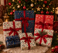 Toptan Yılbaşı Hediye Paketi Kağıdı 50x70 cm – Noel Temalı | 48'li Set